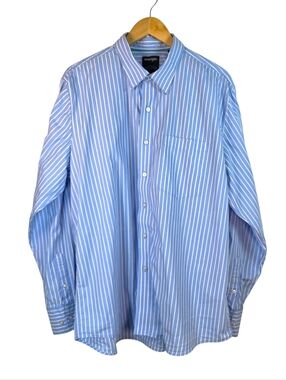 Wrangler Classic Fit Striped Shirt Sz XL Western Cowboy Preppy Business Casual